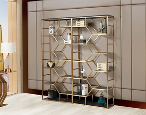 Kệ Sách Phòng Khách Trang Trí Kệ Phong Cách Hiện Đại Vàng Cao Kệ Sách Đồ Nội Thất Kệ Sách Treo Tường Kệ Trưng Bày Kim Loại - Product Image 4