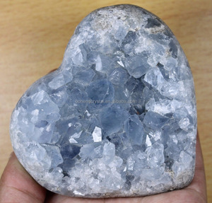 Cristaux de célestine bleue en forme de cœur naturels en gros pour la guérison à vendre - Product Image 6