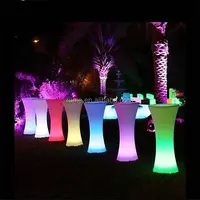 Illuminated LED Cocktail Table, Glowing Bar Table