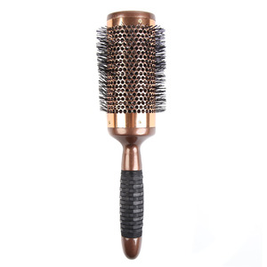 Madera pintada nylon redondo cerámica <span class=keywords><strong>pin</strong></span> aluminio barril cepillo de pelo - Product Image 1