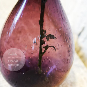 New Style Handblown <strong>Bubble</strong> Cheap Glass <strong>Vase</strong> for Home Decoration/Tabletop Frosted Cylinder Glass <strong>Vase</strong> Handicraft - Product Image 2