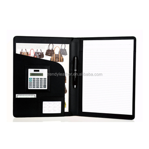 Porte-bloc-notes A4 personnalisé Faux cuir affaires Padfolio portefeuille classeur pour l'organisation et le classement des produits - Product Image 6