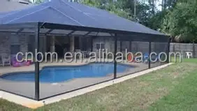 Tela de fibra de vidrio, malla negra para piscina y patio