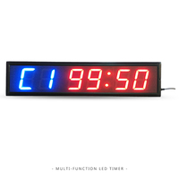 Mini minuterie de gymnastique électronique portable 4 \ "6 LED numérique pour Crossfit Fitness entraînement par intervalles matchs de boxe LED noire