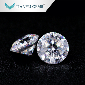 Gros perdre moissanite steine diamant fourrure con blanc pour toujours rond brillant coupe 4.5mm moissanite testeur - Product Image 4