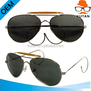 Lunettes de soleil style <span class=keywords><strong>Air</strong></span> <span class=keywords><strong>Force</strong></span> avec branches à crochet, personnalisées, Gafas, lunettes de soleil de créateur d'été, verres miroir, branches en métal avec crochet - Product Image 2