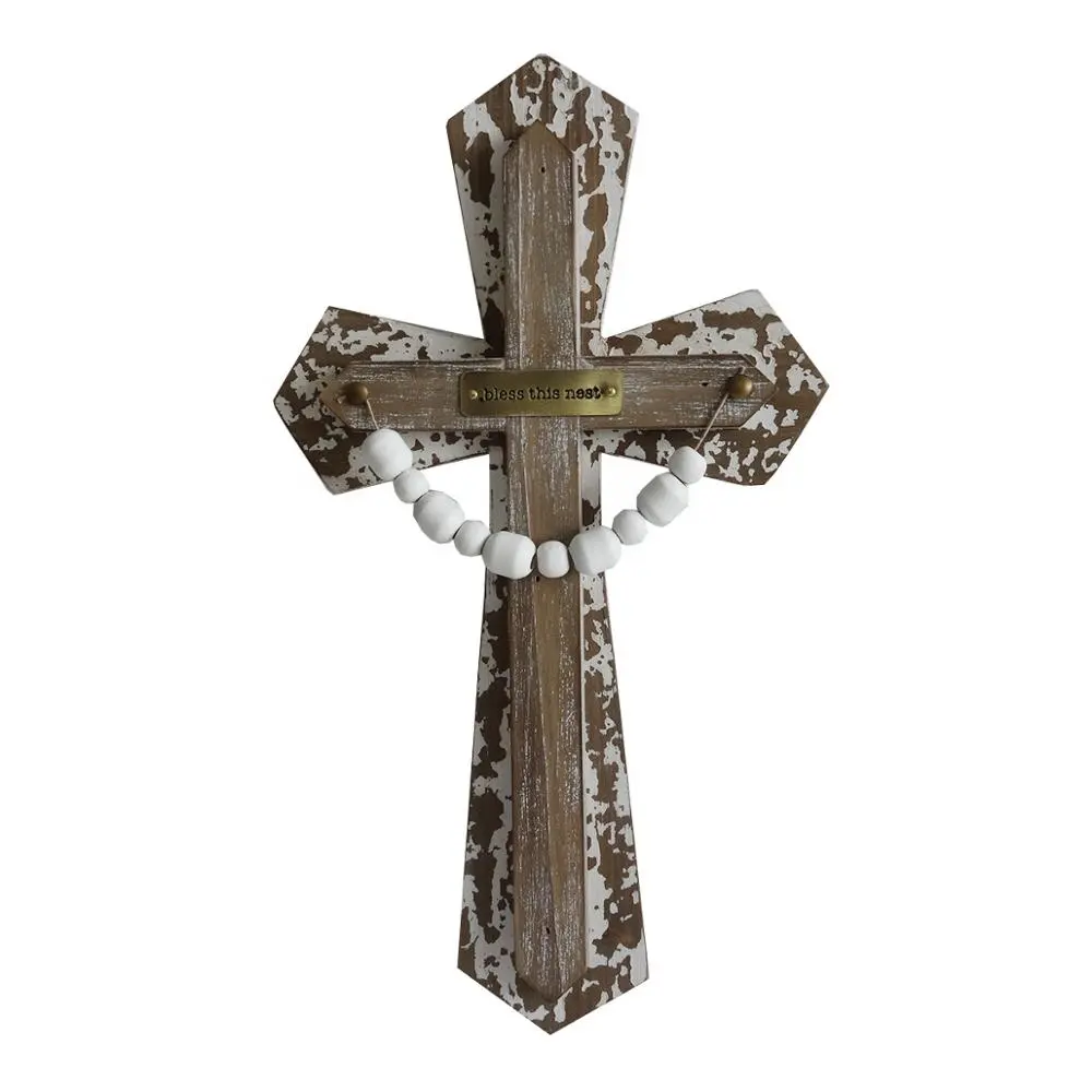 Высокое Качество ручная работа Резной Большой религиозный деревянный крест Декор