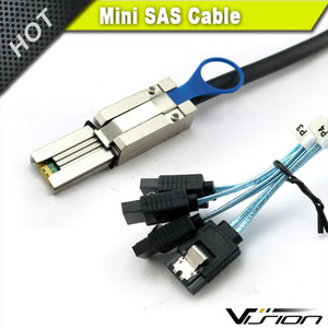 Mini SAS 4x SFF-8088 Host to 4-SATA <strong>External</strong> <strong>Hard</strong> <strong>Disk</strong> Fanout Raid Cable (3Ft) - Product Image 4