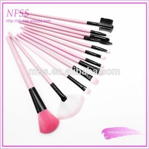 nuevos productos 12 nyon pcs de maquillaje de pelo cepillo conjunto rosa bolsa de cepillo cosmético - Product Image 1