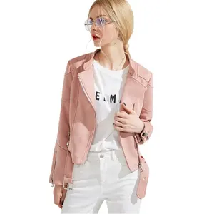 Fashion faux suede women's jacket bomber jacket leather jacket for wholesales