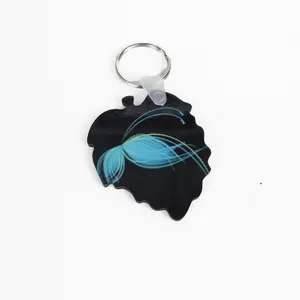 wide leaf shape multi-functional llaveros para sublimar customized key chain