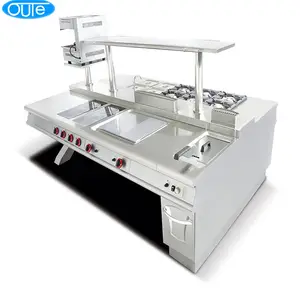 OUTE Factory Supply Commercial Freestanding Stainless Steel Gas Cooking Range Combination Oven