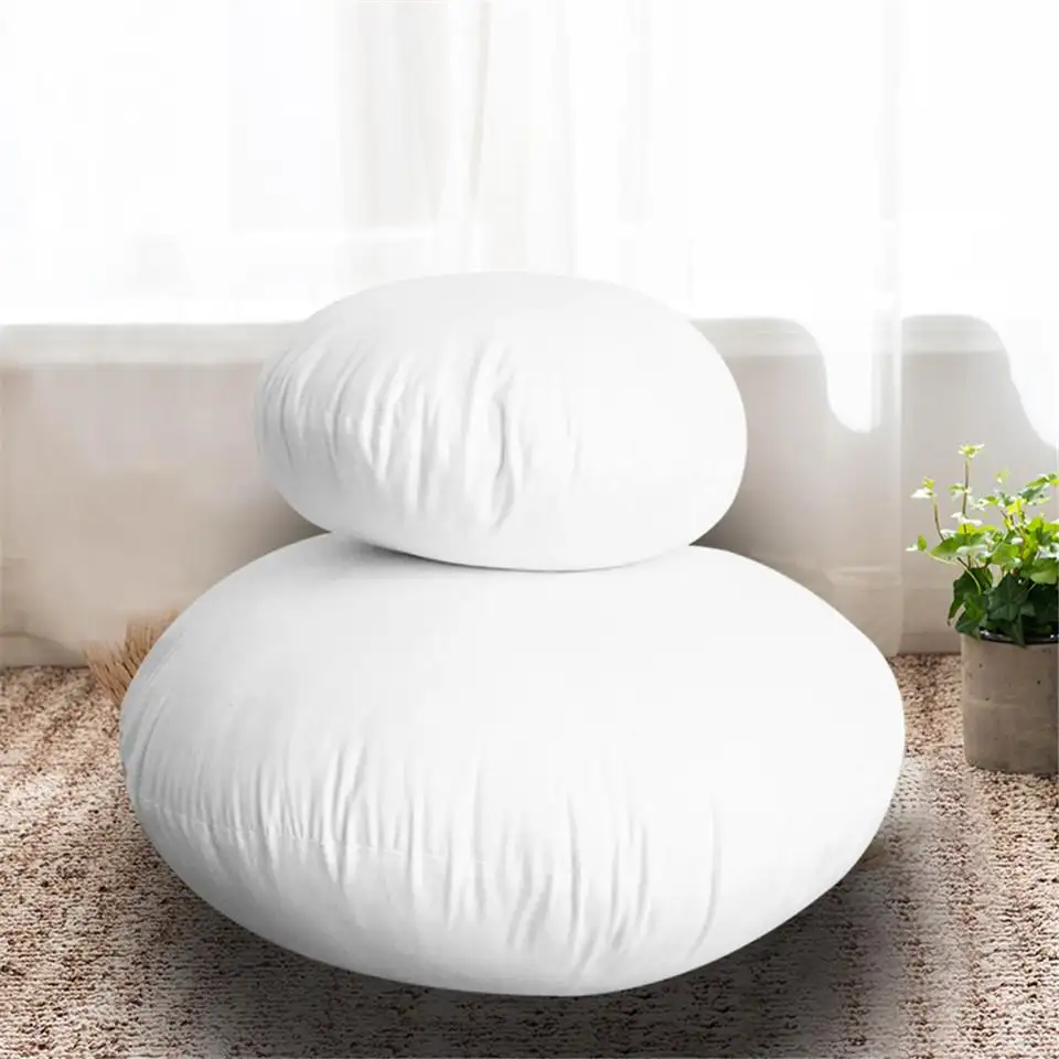 Размер на заказ, большая круглая напольная подушка, мытая белая гусиная перьевая вставка, круглая подушка