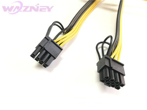 Câble d'<span class=keywords><strong>alimentation</strong></span> pour <span class=keywords><strong>carte</strong></span> <span class=keywords><strong>graphique</strong></span> GPU, connecteur PC Terminal vers 3x PCI-E PCIe PCI E Express <span class=keywords><strong>8</strong></span> <span class=keywords><strong>broches</strong></span> (<span class=keywords><strong>6</strong></span>+2) <span class=keywords><strong>broches</strong></span>, 12AWG+16AWG - Product Image 3