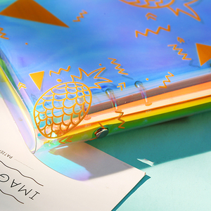 LABON <span class=keywords><strong>Wonderful</strong></span> B6 PVC Hojas sueltas Carpeta de 6 anillas Organizador recargable Cuaderno con impresión Uv Carpeta de flores de invitación - Product Image 5