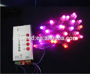 WS2811 Lampu Led Liburan 12Mm Piksel RGB Cerdas, DC 5V, Jarak 6 Inci Antara Piksel