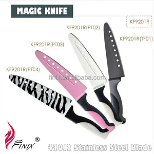 Japanese Stainless Steel Blade Colored Non-Stick Coating Kitchen Chef Magic Knife