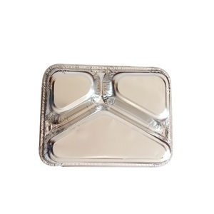 <span class=keywords><strong>Prix</strong></span> usine Table À Vapeur 3 compartiments en <span class=keywords><strong>aluminium</strong></span> feuille plateau de nourriture - Product Image 3