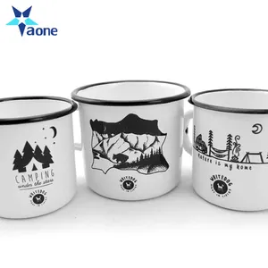 Khuyến Mại Quà Tặng Sinh Nhật Cá Nhân Tùy Chỉnh Logo Letters In Cổ Điển Du Lịch Cà Phê Men Mugs Kim Loại Tin Cup