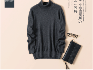 Suéter de punto para <span class=keywords><strong>hombre</strong></span> con <span class=keywords><strong>cuello</strong></span> redondo en invierno, suéter de lana de Cachemira grueso y cálido para <span class=keywords><strong>hombre</strong></span>, suéter de Cachemira - Product Image 3