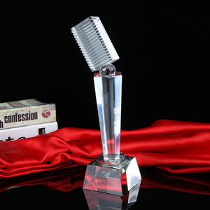 <span class=keywords><strong>Trophée</strong></span> en cristal K9 vierge de haute qualité pour concours de chant, avec <span class=keywords><strong>logo</strong></span> personnalisé, idéal pour les concours de microphones et les cadeaux d'affaires. - Product Image 4