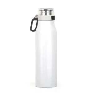 Sıcak ürün seyahat çift duvar yalıtımlı paslanmaz çelik/plastik taşınabilir Flip üst su şişesi