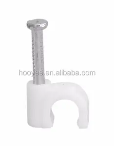 circle steel nail Cable Clamp / Cable Clips Wire U Circle Cable Clamp with Nail