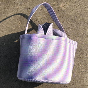 Blank Kids Seersuck Gingham <strong>Easter</strong> <strong>Basket</strong> Egg Decoration Candy Storage Bucket Canvas <strong>Easter</strong> <strong>Bunni</strong> <strong>Basket</strong> for Embroidery - Product Image 6