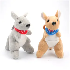 Mini canguro de peluche con bandera australiana, llavero de juguete personalizado, promoción de recuerdo, Mini canguro de peluche