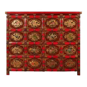 Chinese Antique Mongolia Restored Painting Furniture