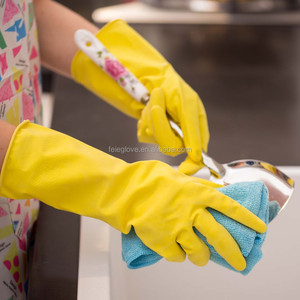 Guantes De cocina <span class=keywords><strong>Feie</strong></span> marca látex limpieza del hogar goma gruesa logotipo personalizado paquete personalizado Guantes De látex fino Xl látex - Product Image 5