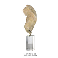 Statue de Huître, Sculpture, Ornements, Décoration d'Intérieur, Base en Cristal, Résine, Art Populaire Européen