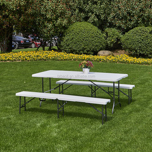 Mesas de pícnic plegables de plástico HDPE para exterior, económico, para jardín, 240CM - Product Image 5