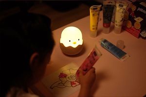 <span class=keywords><strong>Veilleuse</strong></span> LED intelligente à détection de mouvement en forme d'œuf de poule en gel de silice, rechargeable, pour enfants - Product Image 5