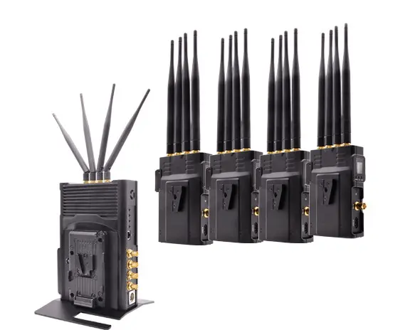 500Meter 4TX+1RX HD 1080p Video/Audio Wireless Transmission System with Tally, 5GHz Frequency