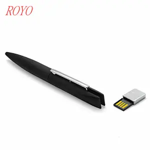 Hadiah Iklan Kualitas Tinggi 2 IN 1 Logo Kustom Logam USB Flash Drive Pen Ballpoint dengan 8/16/32GB Pen Drive
