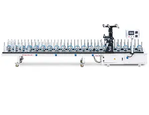 BF350B-PUR-II 5.7M Geïntegreerde Houten Frame Maken Hoge Kwaliteit Pur Lijm Fineer Pvc Profiel Wikkelen Machine