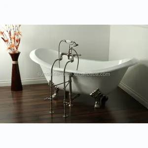 Classical 2 person freestanding bathtub ,clawfoot enamel bath