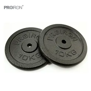 PROIRON 1 Inci 2 "1.25Kg Gym Rumah Besi Cor Bebas Bobot Grosir 300LB Baja Pelat Barbel Standar, Pelat Berat