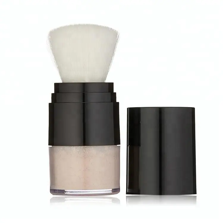 Refillable powder brush