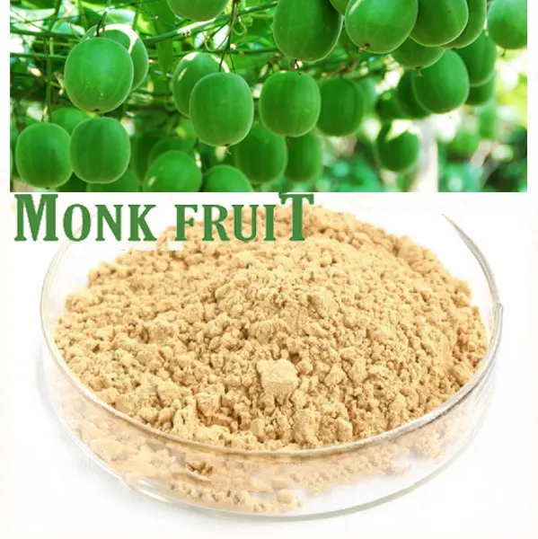 Nul Calorieën Zoetstoffen Biologische Monnik Fruit Extract, Monnik Fruit Extract Poeder Mogroside Luo Han Guo Extract, monnik Fruit Extract