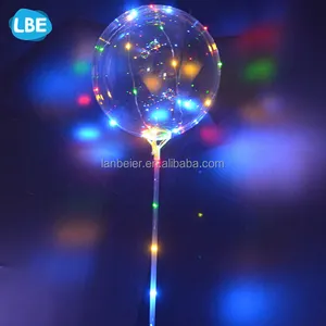 80 cm longueur bâton en plastique tenir lueur dans le ballon noir LED