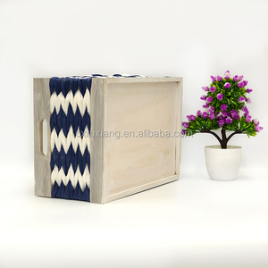 Boîtes en bois rustiques tissées à la main, boîtes décoratives bon marché pour le rangement, 20 pièces - Product Image 4