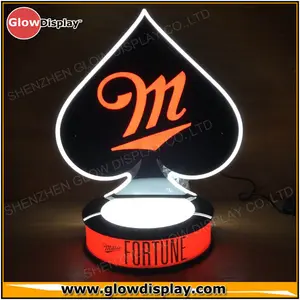 Miller Keberuntungan LED Sign Opti Neon Bir Ringan Botol Glorifier Poker Sekop