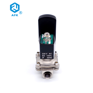 Katup Solenoid Air Elektronik Gas 2/2 Arah 32mm 1-1/4 inci 220VAC Tekanan Rendah dengan Timer - Product Image 5