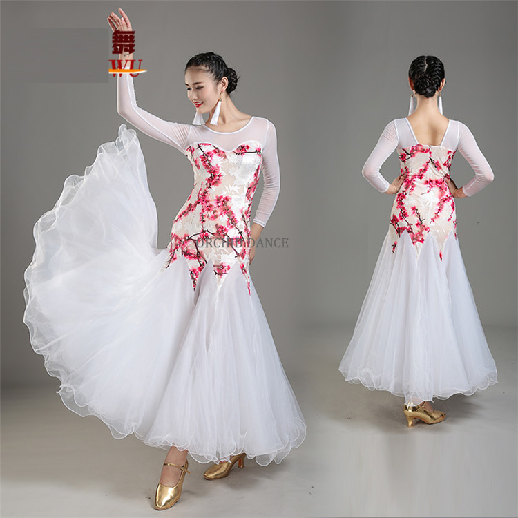 white ballroom dance dresses Dress | Green Accents | Size 7/8-11/12 All prices in the listings are based on XS/S size Women's girls white colored ballroom