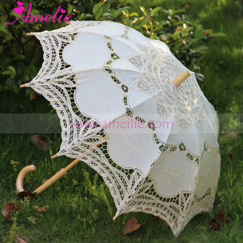Guarda-chuva para decoração de casamento, guarda-chuva de laço battenburg