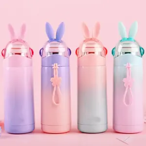 UCHOME Logo Personalizzato Bambini Del Coniglio di Colore Che Cambia Thermos In Acciaio Inox Tazze Boccetta Bottiglia