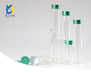 Botol Kaca Mini Tabung 100Ml, Tutup Aluminium 15 Ml 30Ml
