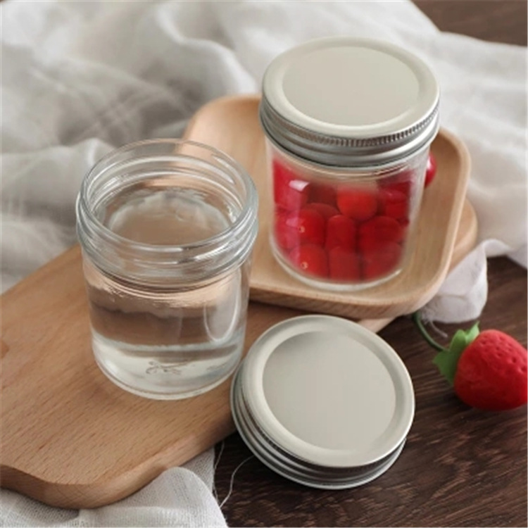 Haonai Glass Food Jar With Metal Lid For Caviar